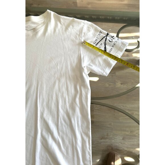 Grunt Style Mens White Short Sleeve T-Shirt With Patriotic Flag Design Size L - Picture 6 of 6